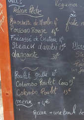 Menu Chez Sanyata - Exemple de menu