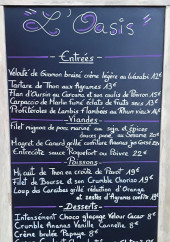 Menu L'Oasis - Exemple de menu