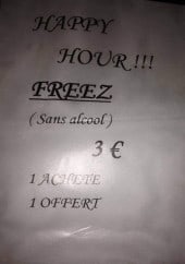 Menu Sainte Luce Paradise - Le happy hour