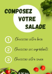 Menu Salade Bar - Salades personnalisées