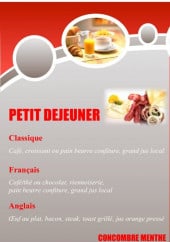 Menu Rest' Ô Cafe - Petit dejeuner