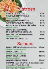 Menu Restobill - Les entrées, salades, ...