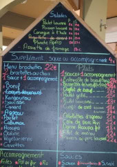 Menu Jungle Grill - Les salades, plats et sauces,...