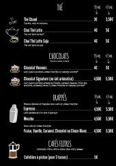 Menu Nath café, thé & Co. - Thé, chocolats, frappées,...