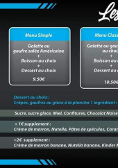 Menu La Bonne Crêpe - Les menus