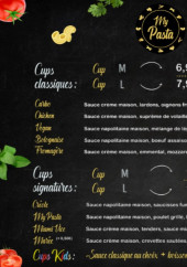Menu My Pasta - Les cups