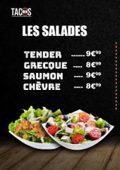 Menu Run tacos - Les salades et menu