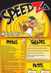 Menu Speedza - Les pizzas, les salades et pâtes