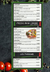 Menu Maxo pizza - Les pizzas base crème et poissons
