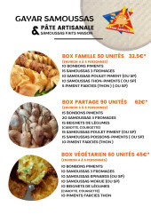 Menu Gayar samoussa - Box famille, box végétariens et  box partages