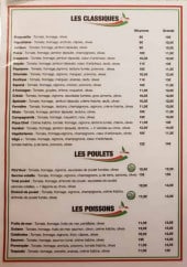Menu La Pizza - Classiques, poulets et poissons