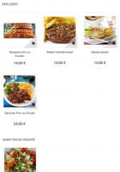 Menu Restaurant Mafate - Les grillades et assiette de crudités