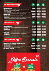 Menu Le Coin Pizza - Les pizzas végétariennes, poissons et spécialités