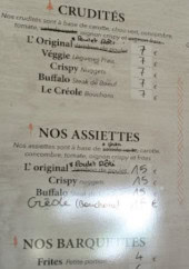 Menu Le Kayamb - Les crudités, assiettes et barquettes