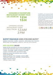 Menu Case vanille - Les buffets et salades