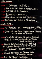 Menu Chez Bobonne - Exemple de menu