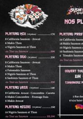 Menu Sushi d'art - Les plateaux