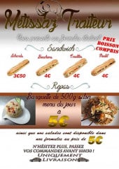 Menu Métissaz Traiteur - Le menu étudiant