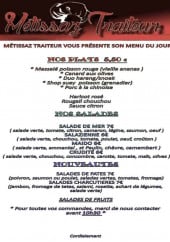 Menu Métissaz Traiteur - Un exemple de menu du jour 