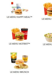 Menu Mc Donald's - Menu