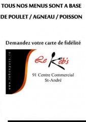 Menu Le Keb's - Les repas et formules