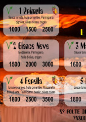 Menu Etna pizza - Les pizzas