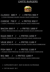 Menu O Pti Snack de Nouville - Les burgers