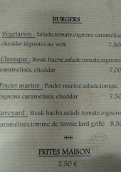Menu À table - Burgers et frites