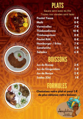 Menu Amydelices - Les plats, boissons et formules