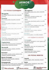 Menu Armor Pizza - Les pizzas