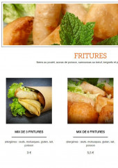 Menu Asian Food Truck - Les fritures