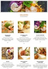 Menu Asian Food Truck - Les salades