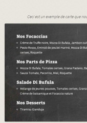 Menu Atelier Fratelli - Les pizzas, salades,....