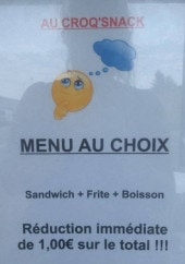 Menu Au Croq'snack - Menu au choix 