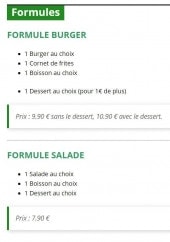 Menu Au gaga burger - Les formules