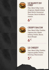 Menu Au P'tit Bahut - Les burgers suite