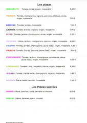 Menu Au petit four à bois - Les pizzas