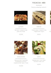 Menu Au truck - Focaccia midi