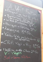 Menu Au Vert Festin - Exemple de menu