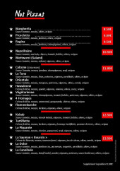 Menu Authentic Pizza - Pizzas