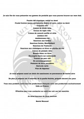 Menu Aux Rots Du Roy - Les suggestions du chef 