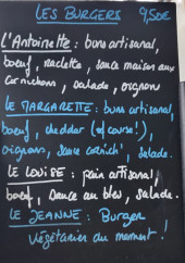 Menu Babaellya - L'ardoise