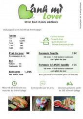 Menu Banh Mi Lover - Nems, plat du jour, riz,...