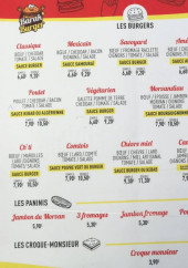 Menu Barak'burger - Les burgers et paninis