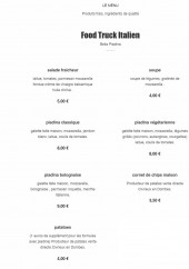 Menu Bella Piadina - Salades, soupes, piadina classique,...