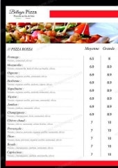 Menu Bellagio Pizza - Les pizzas