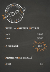 Menu Breizh et Cie - Crêpes, galettes