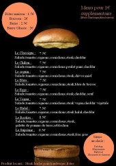 Menu Burger JR - Les burgers