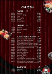 Menu Capt'n Sushi - Makis, sushis, california makis,...