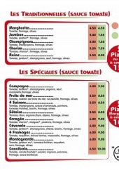 Menu Chez Coco - Pizzas traditionnelle et spécialité